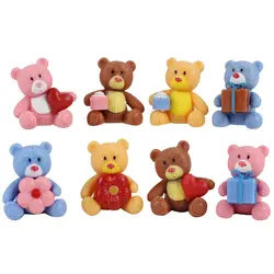 8 шт./лот 4 см мини Care Bears игрушки Фигурки из ПВХ милые коллекционные куклы