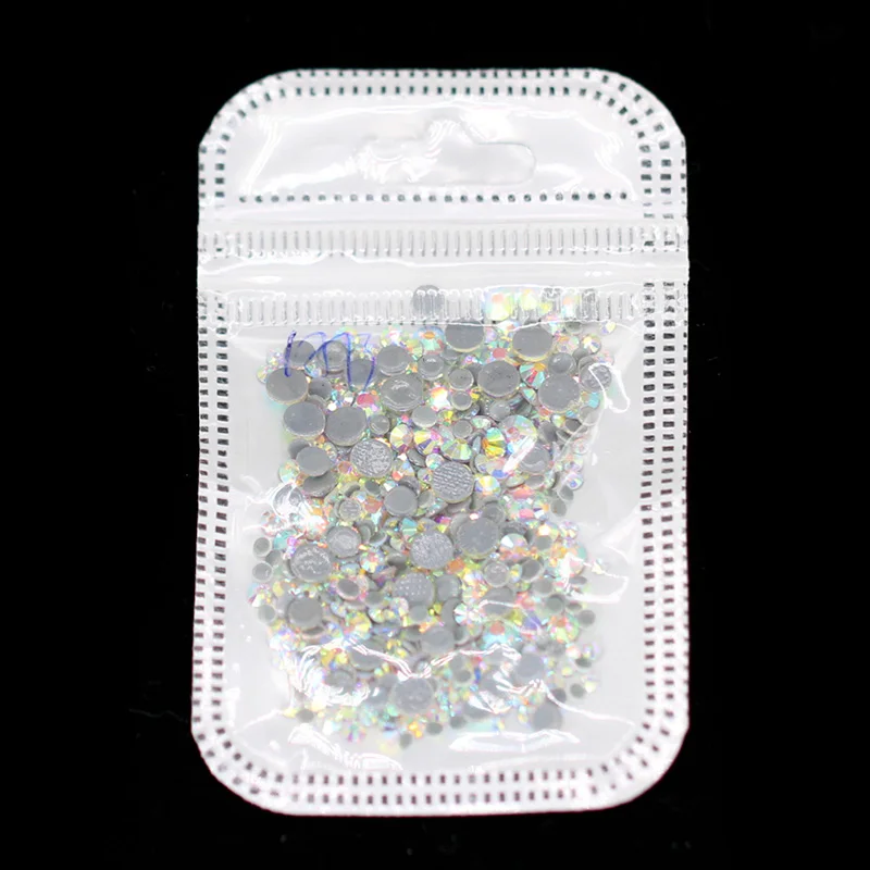 clear ab Высокое качество, 400 p, 37 цветов, ss6-ss20, смешанный размер, утюжок на горячей фиксации, чешские хрустальные стразы для горячей фиксации, стеклянный камень для одежды - Цвет: clear ab