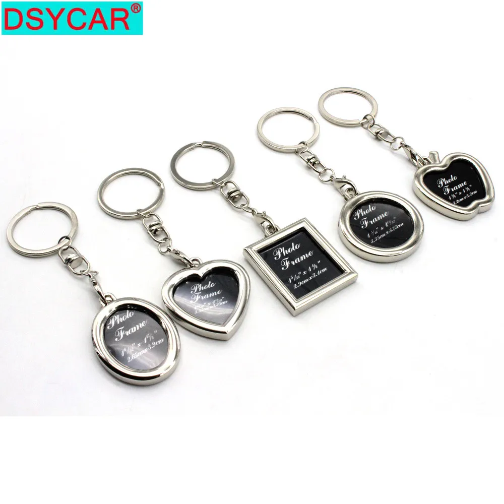 DSYCAR 1 шт. фоторамка брелок сплав вставка влюбленные Логотип рамка для картины