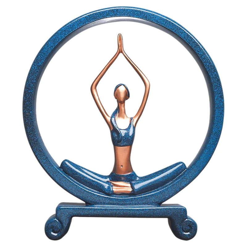 

Nordic Girl Yoga Character Resin Statue Home Wine Cabinet Porch TV Cabinet Decoration Resin Decoration