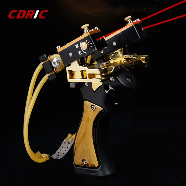  US $59.99 Powerful Alloy Slingshot Catapult with Laser High Precision Shooting Hunting Shooting Fishi