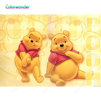

Cartoon Little Bears Yellow Backdrop for Baby Shower Children Birthday Party Backdrop Photography Background For Photo Studio