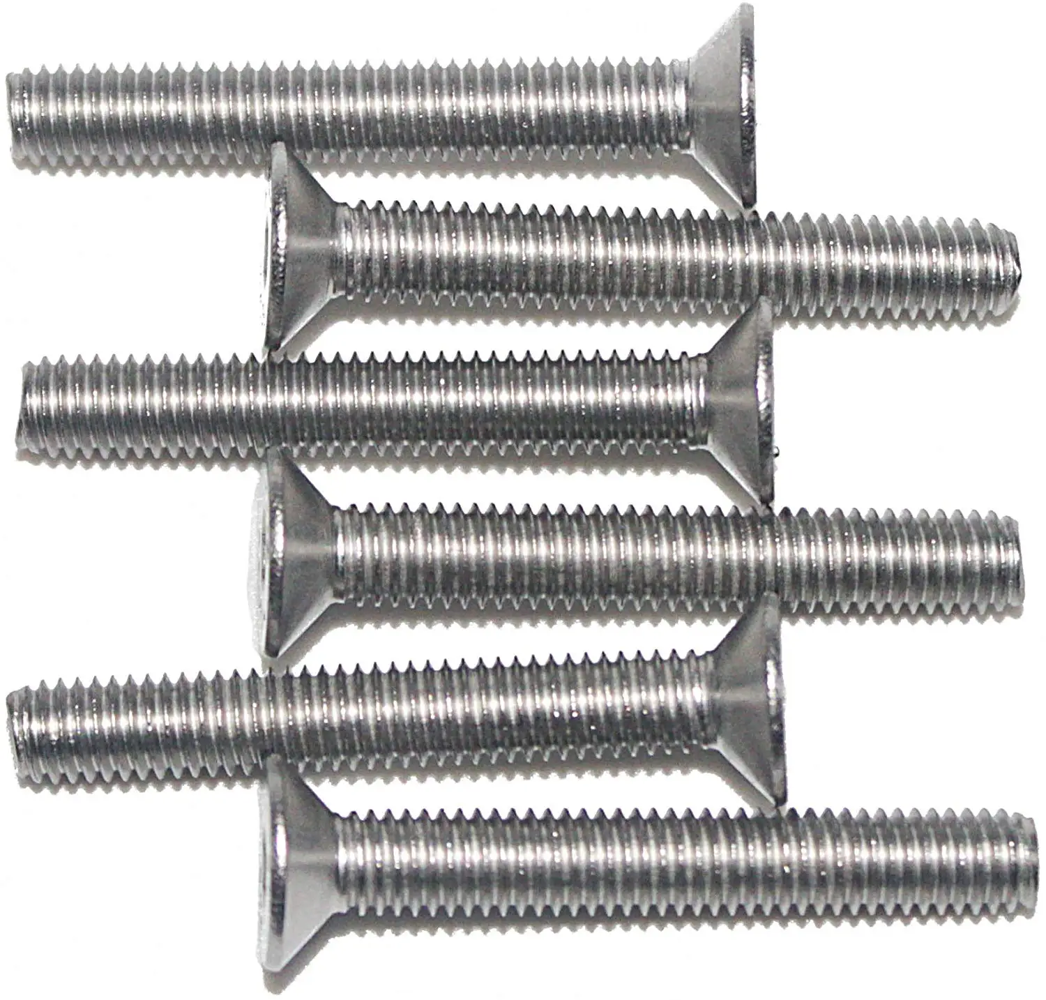

Fullerkreg 18-8 Stainless Steel Hex Drive Flat Head Screw M8 x 1.25 mm Thread, 45 mm Long,Packs of 10