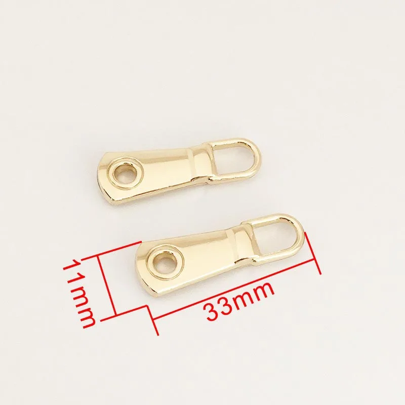 lightgold Meetee, 10 шт., экологически чистые застежки-молнии для ползунков на молнии, пуховая куртка на молнии, комплекты для ремонта, застежки-молнии, аксессуары для самостоятельной сборки - Цвет: lightgold