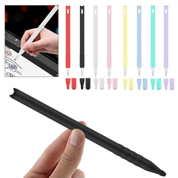 

Soft Silicone Compatible For Apple Pencil 2 Case Compatible For iPad Tablet Touch Pen Stylus Protective Sleeve Cover Anti-lost