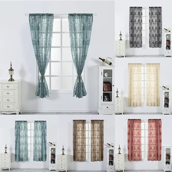 

100x200cm Peony Pattern Tulle Screens Sheer Voile Curtains Drape Panel Window Decor Window Screen For Living Room Bedroom Window