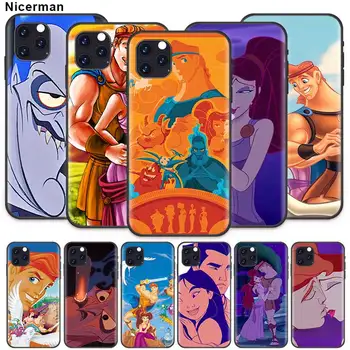 

Cartoon HERCULES Case for Apple iPhone 11 X XR XS Max 7 8 6 6S Plus 5 5S SE 5C Black Silicone Phone Cover Shell