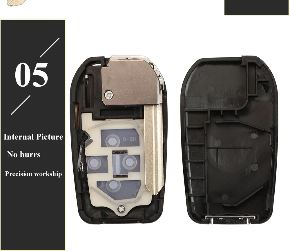 Keyforkess 10pcs 2/3/4BT modificato Flip Remote Key Shell Cover per Toyota Corolla Camry Auris TOY47 Upgrade custodia pieghevole per chiavi - H0671fc80ecd34cffa05891903f560fa5h