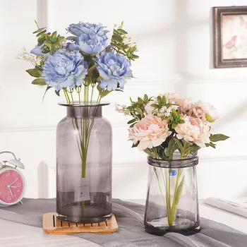 

Artificial flowers 1 bunch silk peony bouquet fake flower arrangement table wedding flowers decoration party home decoration