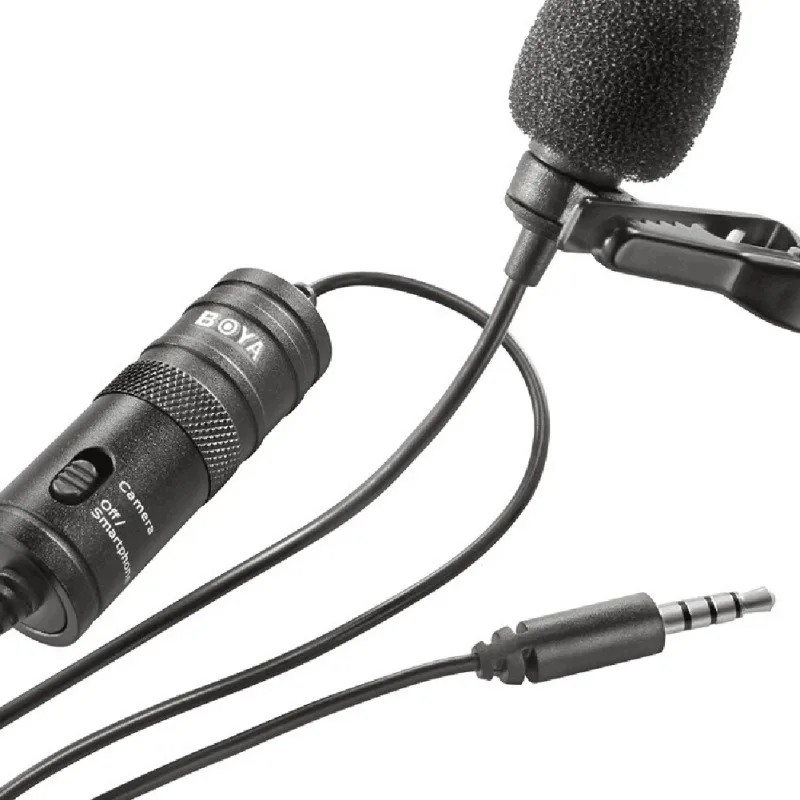Петличный микрофон воротника клипа на Портативный проводной шеи микрофон с 6 м кабель для прямую трансляцию интервью