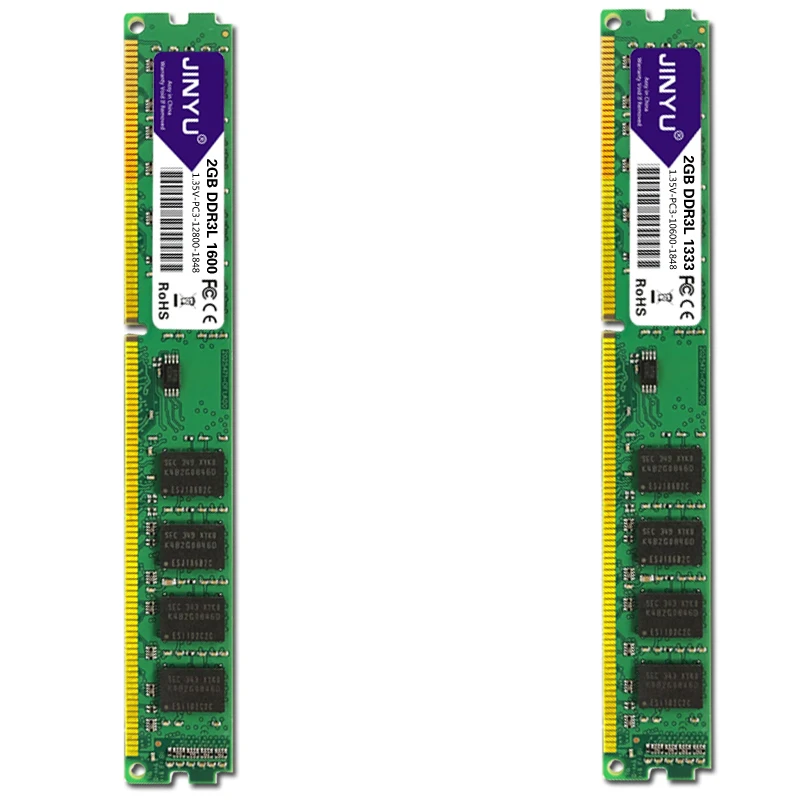 JINYU Ddr3 низкого напряжения 2G 1,35 V 240Pin Ram память для рабочего стола