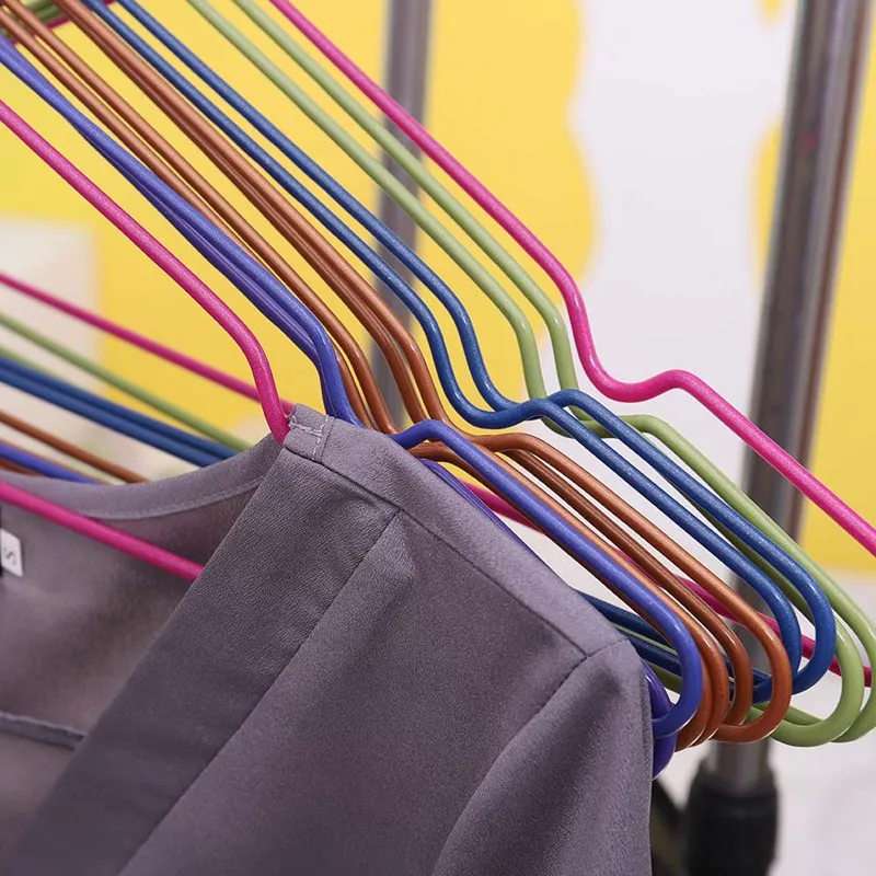 Stainless Steel Clothes Hanger Non-Slip Space Saving Clothes Hangers With Hook Closet Organizer Drying Racks