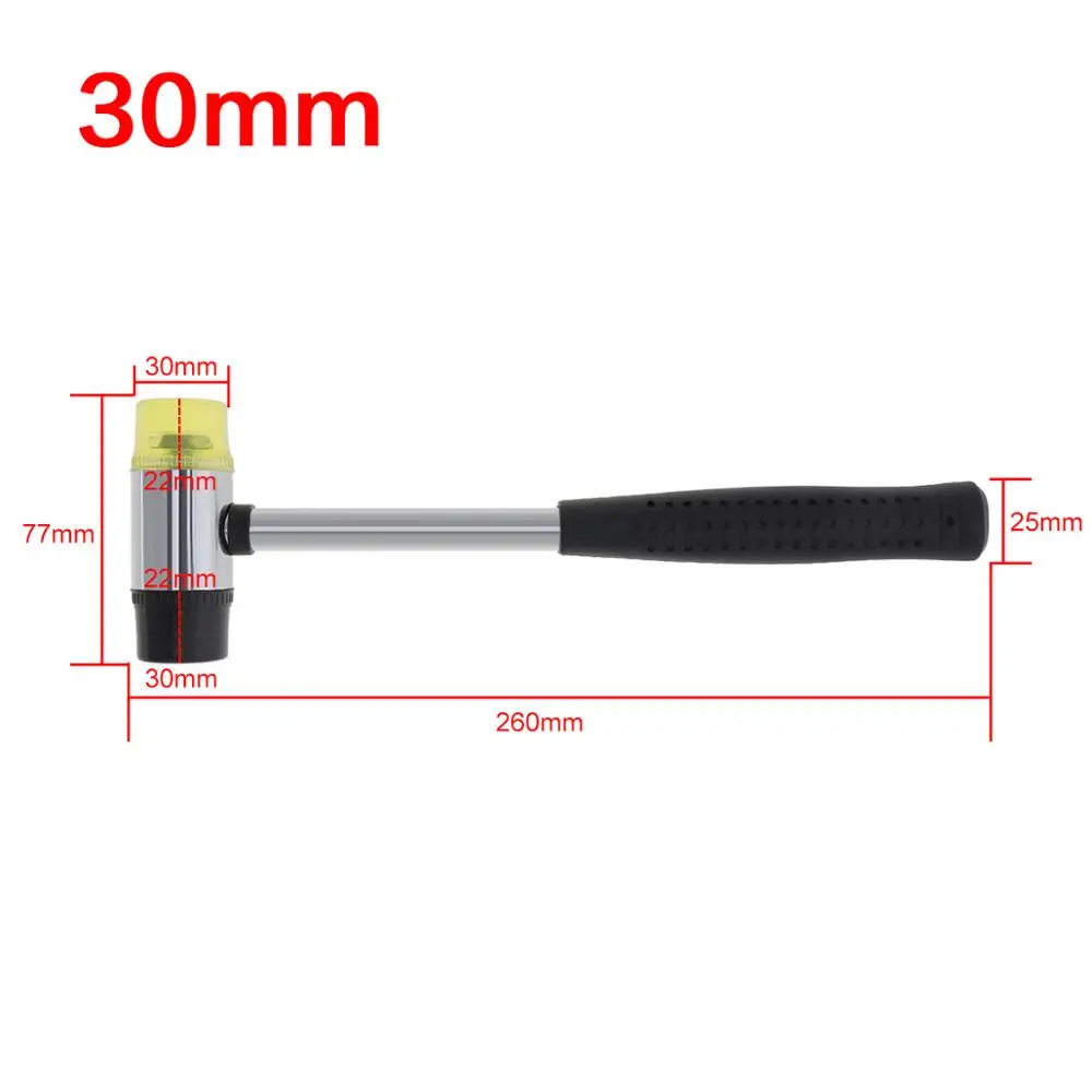 25mm 30mm 35mm 40mm Mini Hammer Double Faced Household Rubber Hammers Domestic Nylon Head Mallet Hand Tool for Jewelry/Craft/DIY 3