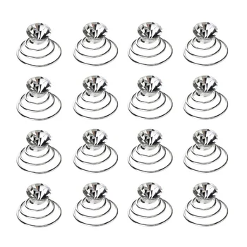 

60pcs Spiral Hair Pins Rhinestone Inlaid Hair Clips for Wedding Bridal Prom Party Decor
