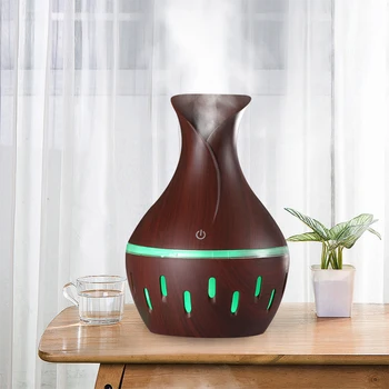 

300ml USB Wood Grain Essential Oil Diffuser Ultrasonic Humidifier Household Aroma Diffuser Aromatherapy Mist Maker with Light