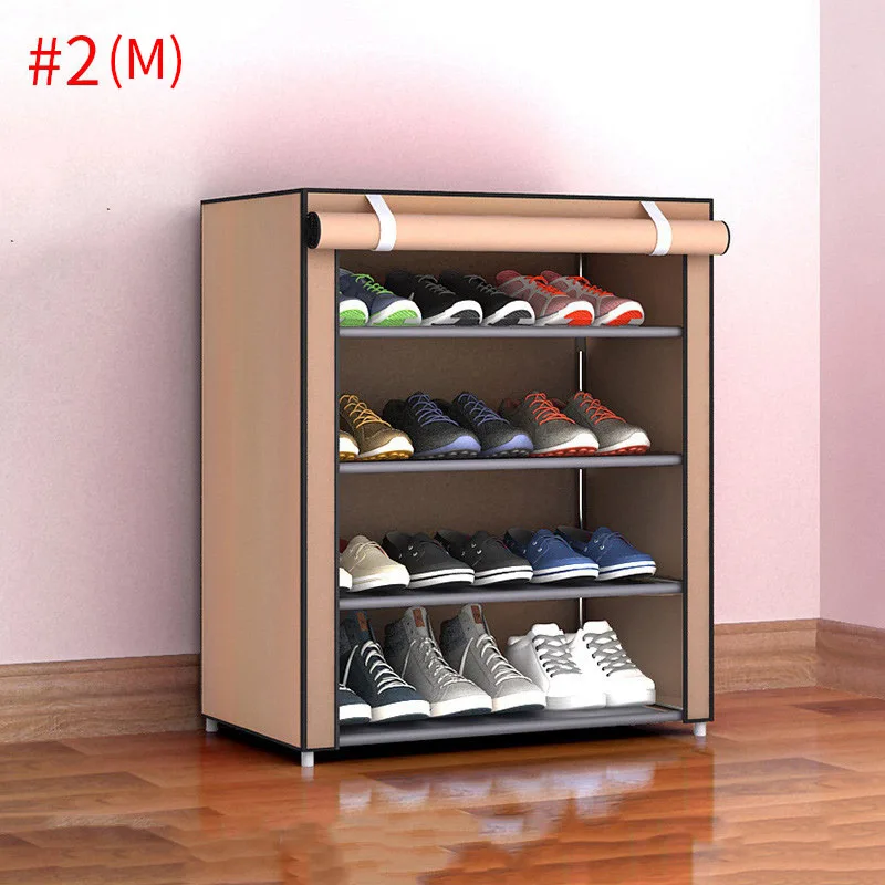 Пылезащитные стойки для домашней обуви, органайзер, несколько слоев обуви, держатель для полки стойки, дверная полка для обуви, экономия пространства, домашний шкаф для хранения - Цвет: C2