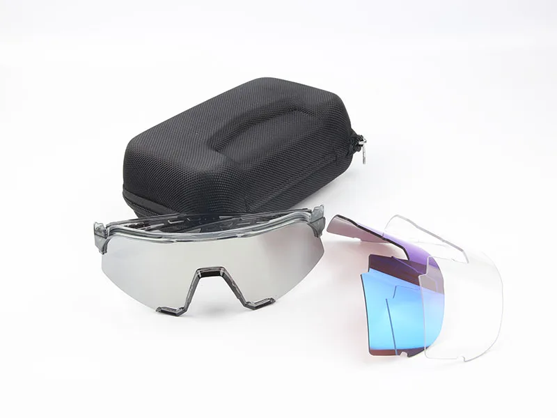 Очки для велоспорта, новинка, S3 Racetrap S2, велосипедные солнцезащитные очки, Peter MTB, очки, солнцезащитные очки, UV400, очки с 3 линзами - Цвет: transparentgreyS3