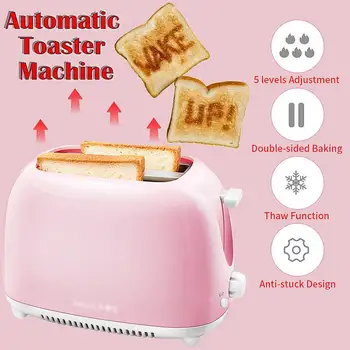 

Automatic Electric Toaster 2 Slices Slot Toast Baking Oven Grill Heater Mini Sandwich Breakfast Machine Bread Maker