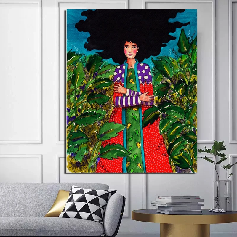 

Girl Wall Art Nordic Posters And Prints Canvas Painting Decorative Pictures For Office Living Room Home Decor Unframed