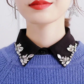 

Ladies Girls Peter Pan Detachable Shirt Blouse Fake False Collar 2 Colors