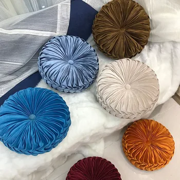 

Round Pumpkin Chair Cushion PP Cotton Seat Pad For Patio Home Car Office Floor Pillow Insert Filling Memory Foam Tatami Cushion