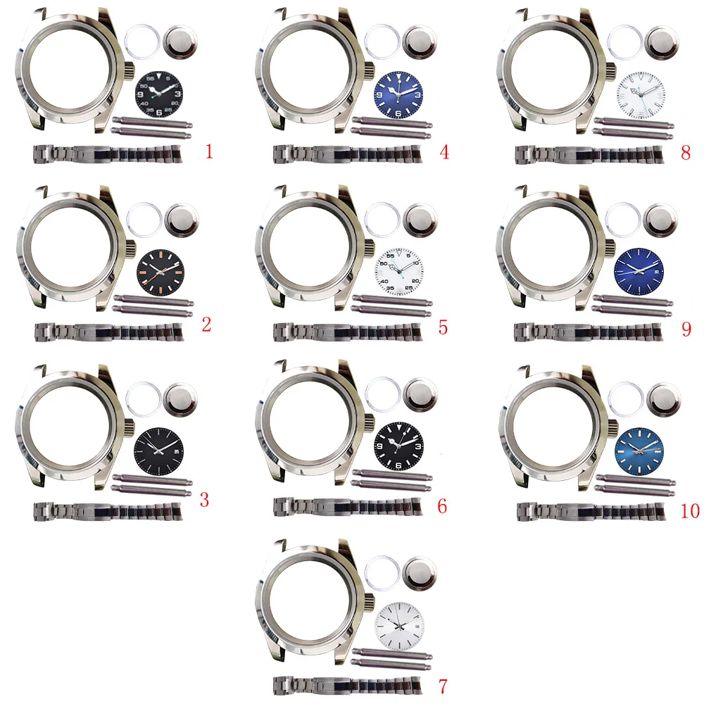 

39mm Sterile watch Case 316L stainless steel Fit ETA 2836/Miyata 8215/2813,3804 Automatic mechanical Movement