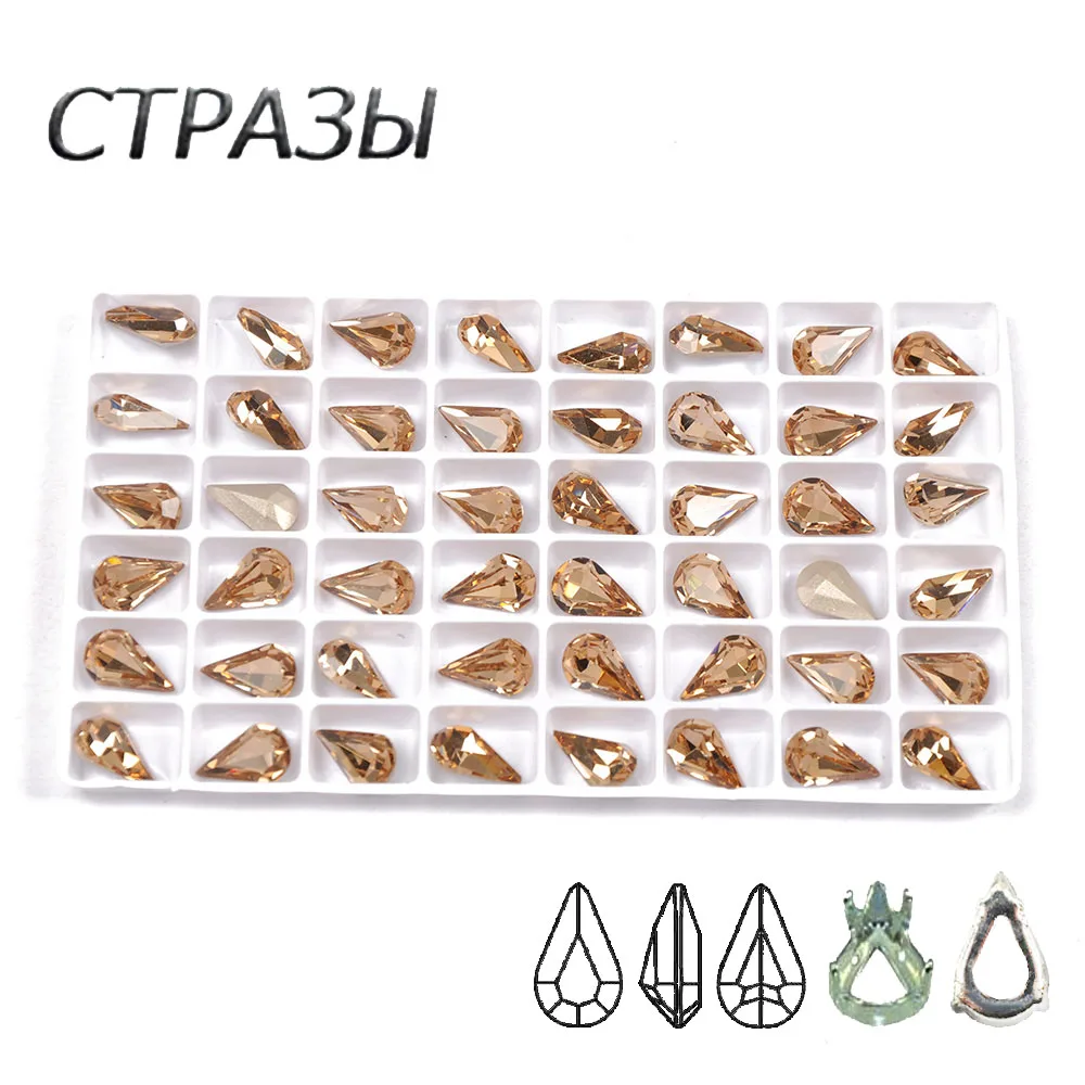 

CTPA3bI Top Quality Crystal Golden Shadow Color Sewing Stones Crafts Sew On Rhinestones For Dress Bags Garment Shoes Decoration