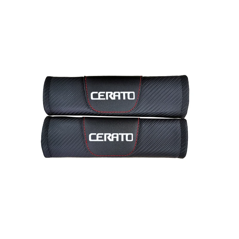 Для Kia Cerato автомобильный ремень безопасности подушки под плечи Чехлы подушки из углеродного волокна кожа безопасности плечо защита ремень безопасности - Название цвета: style1