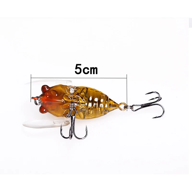 1pcs Bionic Cicada Hard Bait Fishing Lure 5cm/6g Simulation Minnow Fishing  Wobblers Crankbait Pesca Insect Fishing Tackle Peche