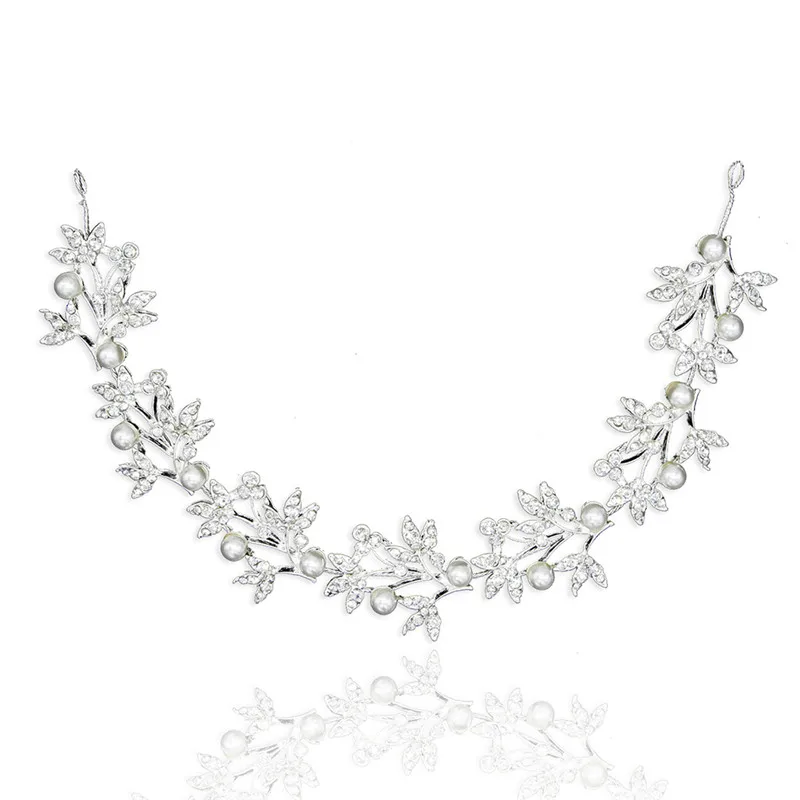 Hair Accessory Hair Headdress Bridal Headwear Hair Band Crown Jewelry Accessories 1Pc Leaf Headband Baroque Bridal Hairbands Crown Headpiece Headdress Wedding Hair Accessories Bride Tiara Jewelry