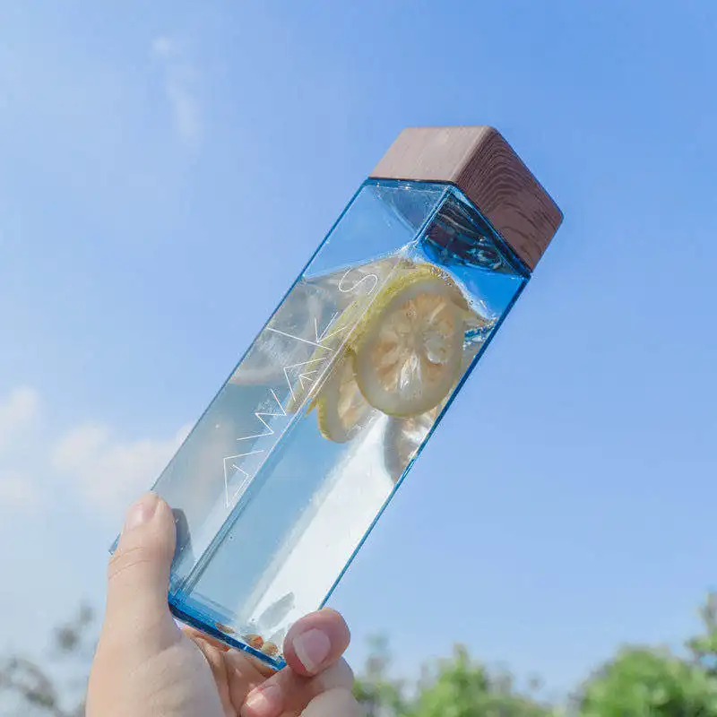 Горячая Распродажа квадратная чайная бутылка для молока фруктов воды без БФА 500