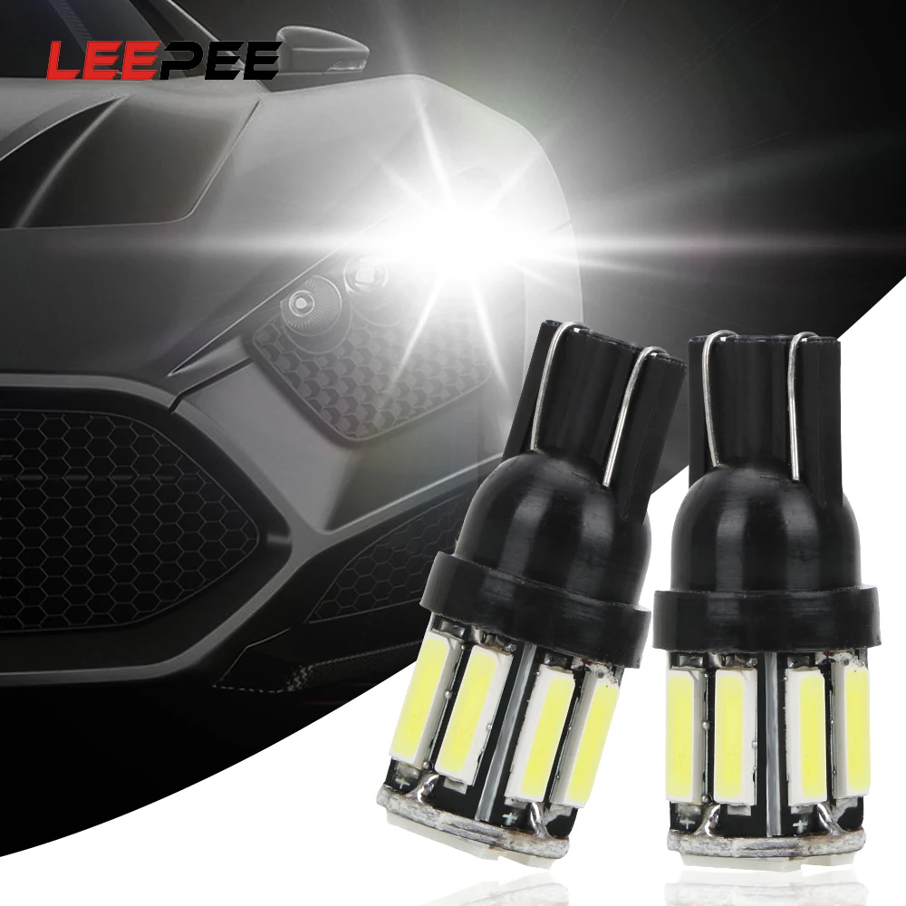LEEPEE 1 пара T10 W5W 7020 10SMD сигнальных ламп замена заднего инструмент Панель настольная