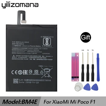 

YILIZOMANA BM4E Phone Battery For Xiaomi Mi Pocophone Poco F1 Replacement Batteries 4000mAh High Quality Retail Package + Tools