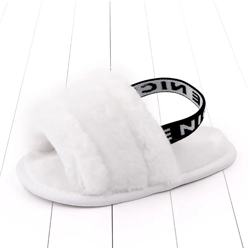 Fashion Faux Fur Baby Shoes Summer Cute Infant Baby boys girls shoes soft sole indoor shoes for 0-18M