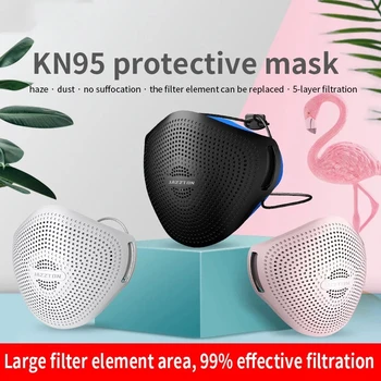 

2020 Washable Silicon KN95 Mouth Caps with Filter Respirator Activated Carbon Protective Face Mask Unisex Reusable Mascarillas