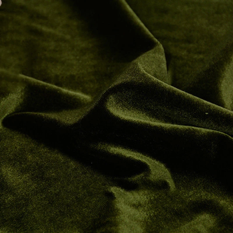 Ткань из плотного бархата для обивки одежды, скатерти DIY - Цвет: Army Green