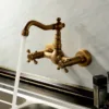 Brass Tudor Wall-Mount Bathroom Faucet 1