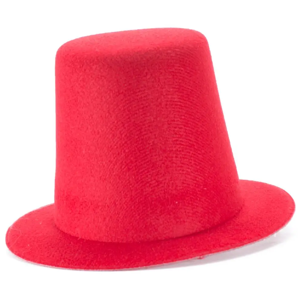 A006 10 шт./лот Мини Топ Высокая шляпа 9 см Millinery Вуалетка база DIY ремесло Модные Простые однотонные шапки - Цвет: Red