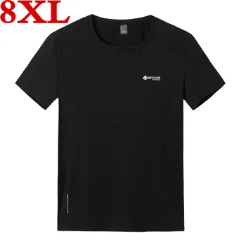 

Large size 2020 new big plus size 8XL 7XL 6XL T-shirts Men's Tshirt Short Sleeve Quick dry T shirt Workout Fitness Tops