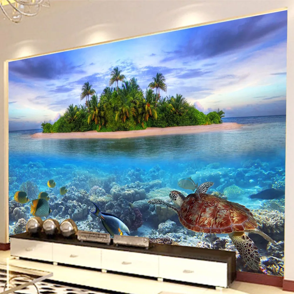 3D фотообои Walpaper морской пейзаж нетканый фон для гостиной ТВ спальни |