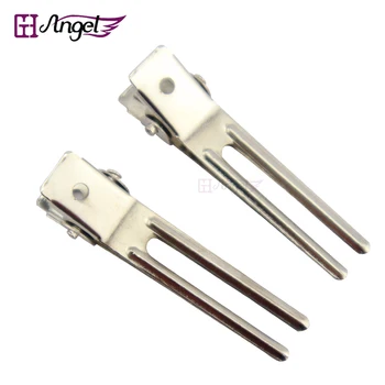 

1200pcs 45mm double Prong Alligator grip Clips, metal hairpins with No Teeth Hair Accessory Silver