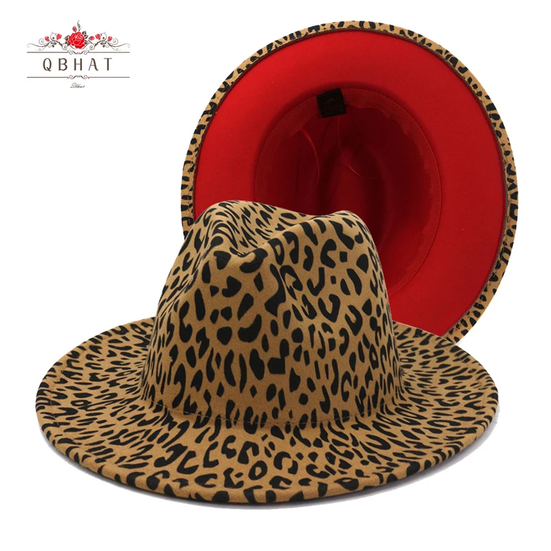 Qbhat 2021 Wide Brim Leopard Red Bottom 