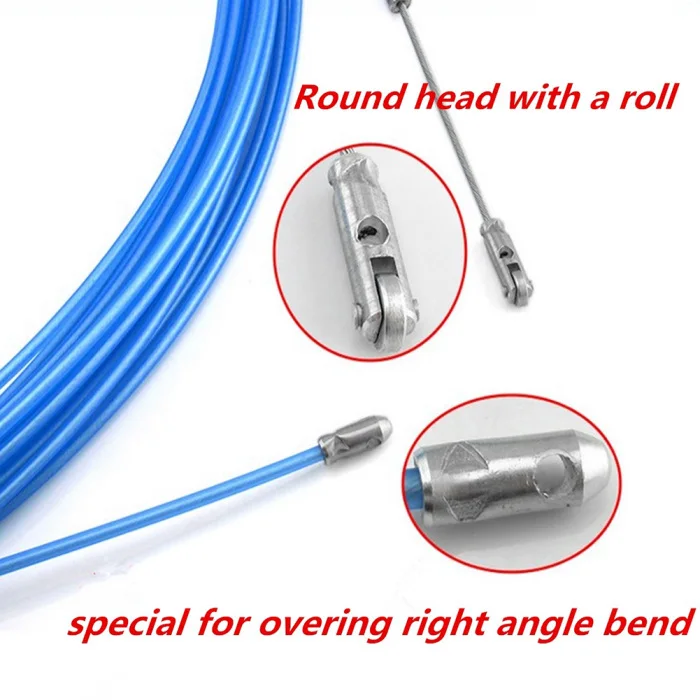 Электрический кабель ленточный трубопровод воздуховод кабель толкатель инструменты колесо толкатель для монтажа проводов Макс 50 метров Диаметр 3,6 мм NDS