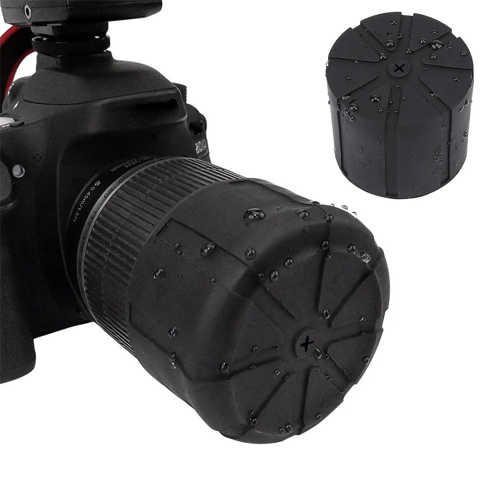 Водонепроницаемый DSLR силиконовый чехол для объектива камеры Универсальный