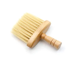 1 шт. парикмахерский деревянный салон ручка отделка борода щетка нейлон Стайлинг для волос шея для уборки пыли щетка для шеи