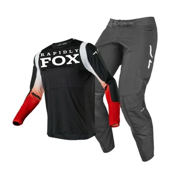 

NEW 2021 RAPIDLY FOX 180/360 enduro motocross gear set mx jersey pants motorbike clothing mtb car racing suit Off Road equipment