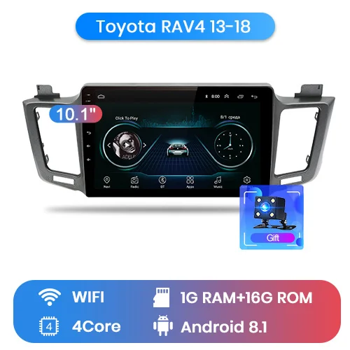 Junsun V1 2G+ 32G Android 9,0 DSP для Toyota RAV4 2013- автомобильный Радио Мультимедиа Видео плеер навигация gps RDS 2 din dvd - Цвет: 1-16Gb for wifi