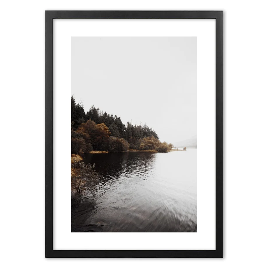 Wall Art Canvas Painting Lakeside Forest Photography Landscape Pictures For Living Room Decor | Дом и сад