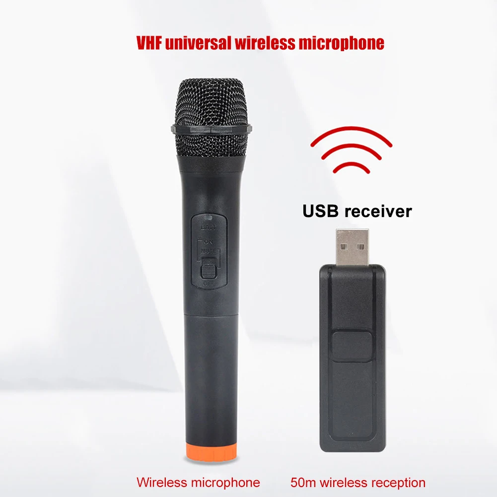 UHF 3,5 мм 6,35 мм ручной беспроводной микрофон караоке микрофон с usb-приемником