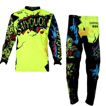

2019 Saiyouqi Motocross Racing Jersey + Pants Suit Motorcycle Dirt bike MTB ATV Adult Racing Gear Set riding set